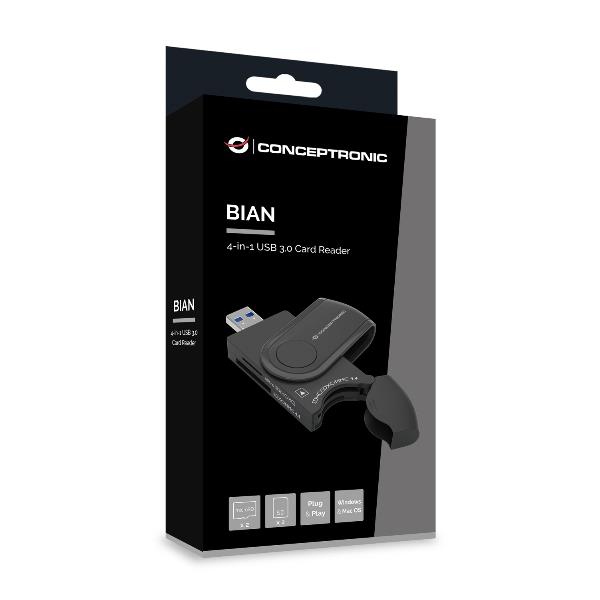 Lettore Schede Conceptronic 4-in-1 USB 3.0 per SD e MicroSD - immagine 3