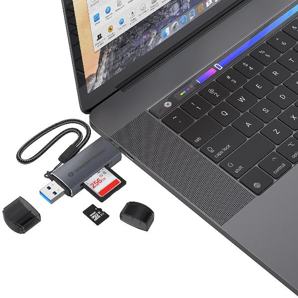 Lettore Schede 2-in-1 Conceptronic USB 3.0 Dual Plug per SD e MicroSD - immagine 2
