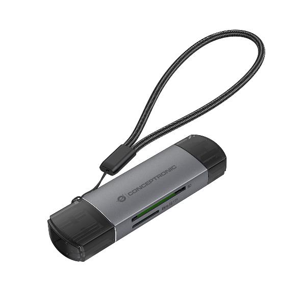 Lettore Schede 2-in-1 Conceptronic USB 3.0 Dual Plug per SD e MicroSD - immagine 5