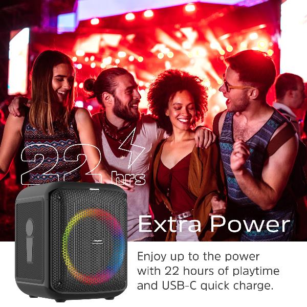 Speaker Bluetooth Energizer BTS458 Party Cube 20W Powerbank Nero - immagine 8