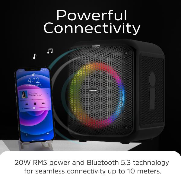 Speaker Bluetooth Energizer BTS458 Party Cube 20W Powerbank Nero - immagine 12