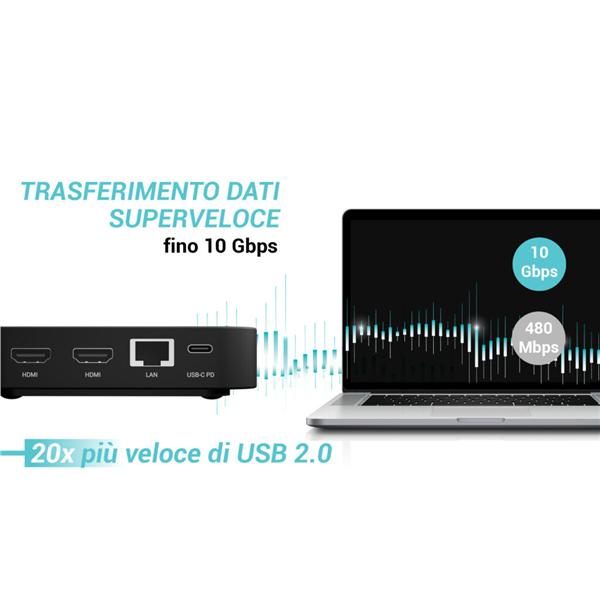 Docking Station I-Tec C31DUALHDMIDOCKPD USB-C 2x HDMI - immagine 5