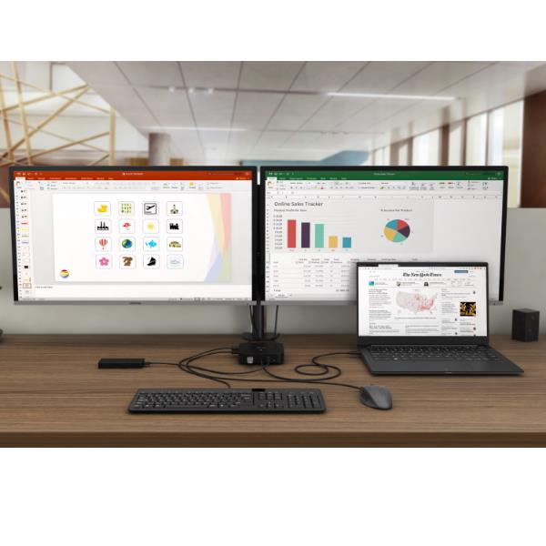 Docking Station I-Tec USB-C Dual Monitor DP PD 100W con Alimentatore - immagine 6