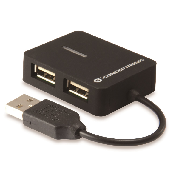 Hub USB Conceptronic 4 Porte USB 2.0 Nero - immagine 5