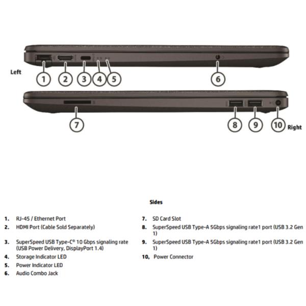 Notebook HP 250 G9 15.6" i3-1315U 8GB 512GB SSD Win11 - immagine 2
