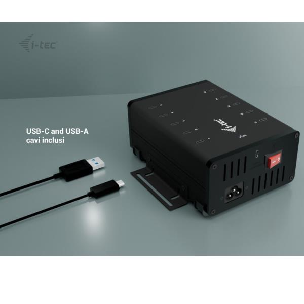 Hub USB I-Tec Universale 10 Porte USB-C Ricarica 15W con Alimentatore - immagine 4