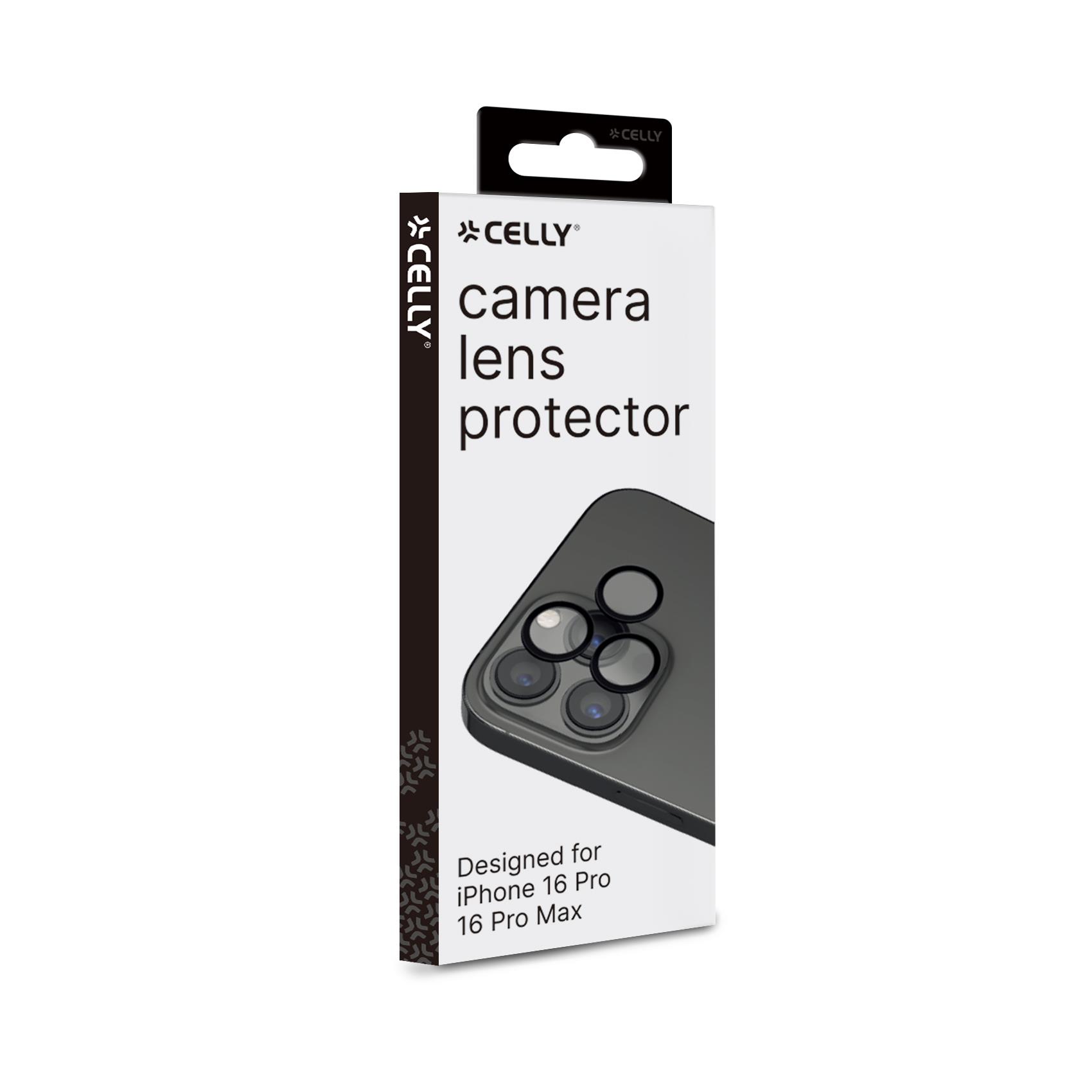 Proteggi Schermo Celly Cameralens per iPhone 16 Pro e 16 Pro Max Vetro Temperato - immagine 4