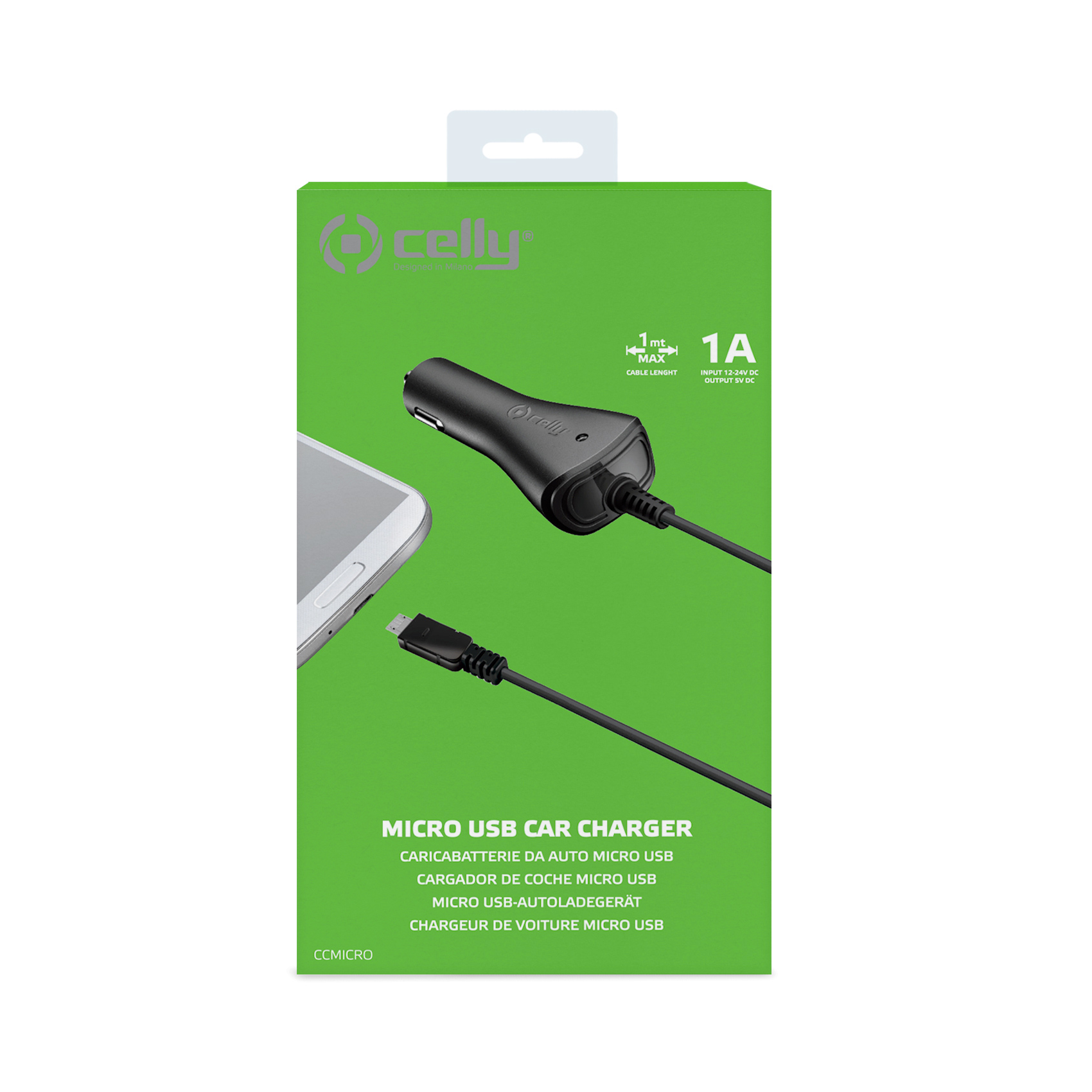 Caricabatterie Auto Celly CCMICRO Micro USB 5W - immagine 3