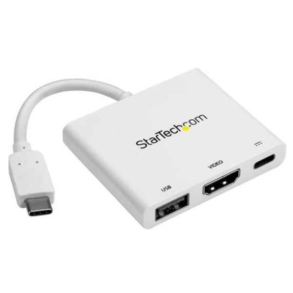 Docking Station Startech USB-C a HDMI 4K Bianca Metallo - immagine 2