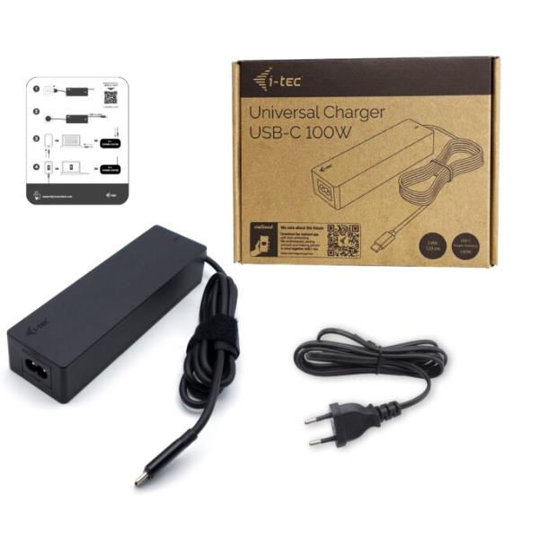 Alimentatore USB-C I-Tec Universale PD 3.0 100W per Notebook - immagine 2