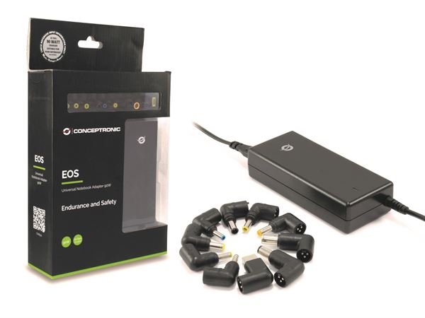 Alimentatore Notebook Conceptronic CNB90 Universale 90W con 10 Tips - immagine 3