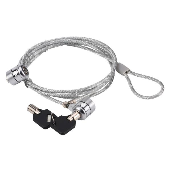 Cavo di Sicurezza Notebook Conceptronic Lucchetto Doppia Testa 1.5m Acciaio - immagine 4