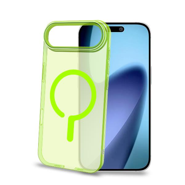 Cover Celly COLORMAG per iPhone 17 Policarbonato Trasparente Giallo - immagine 6