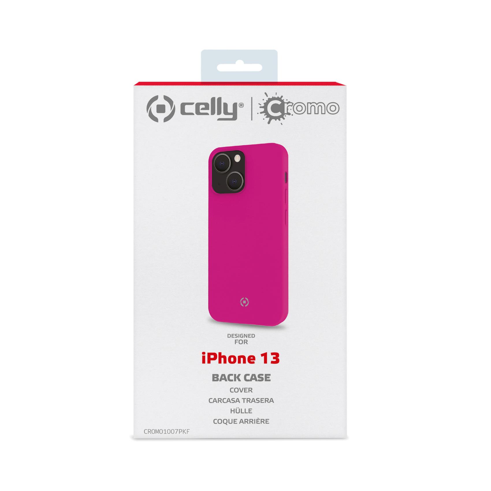 Cover Celly CROMO FLUO per iPhone 13 Rosa TPU - immagine 2
