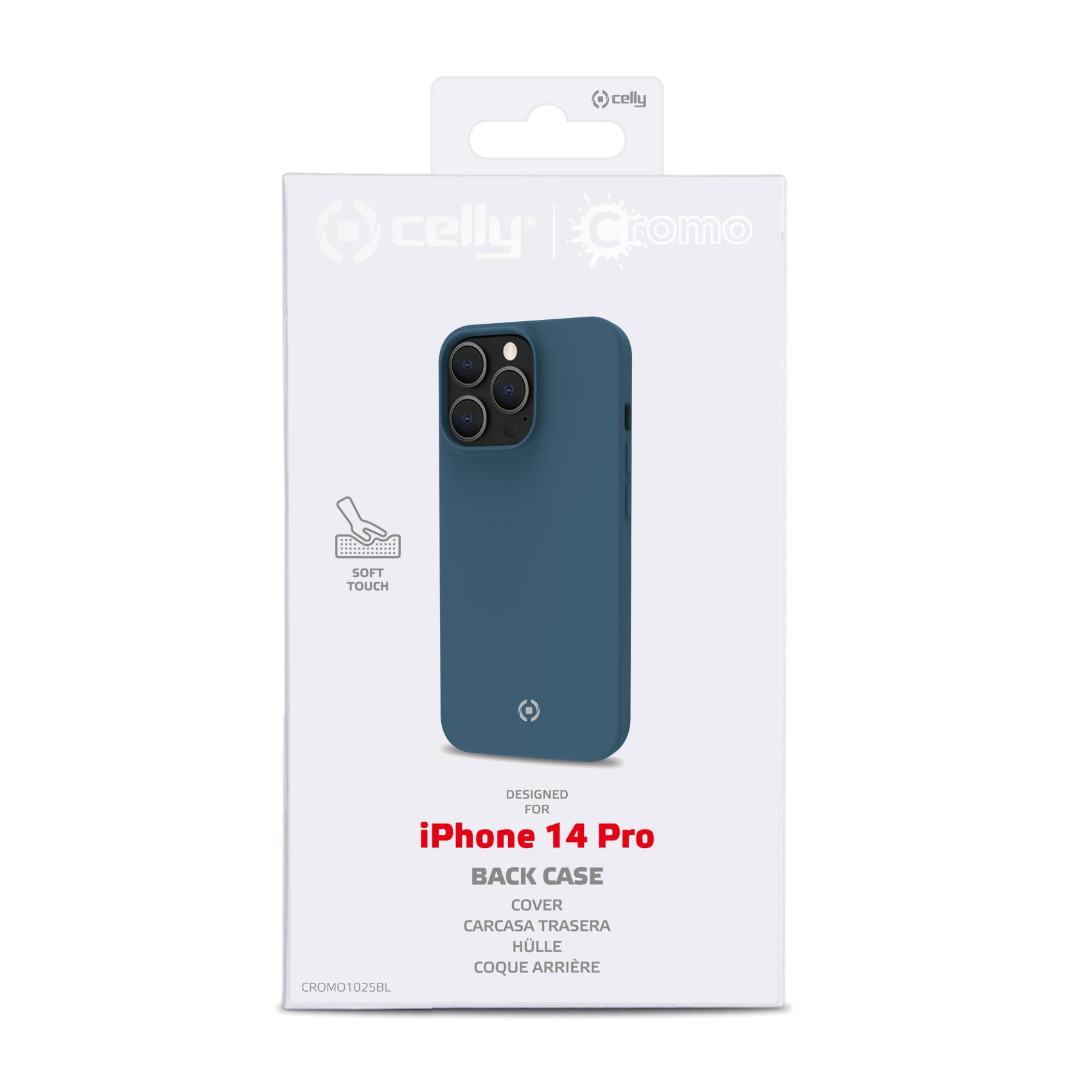 Cover Celly CROMO per Apple iPhone 14 Pro Blu TPU - immagine 4