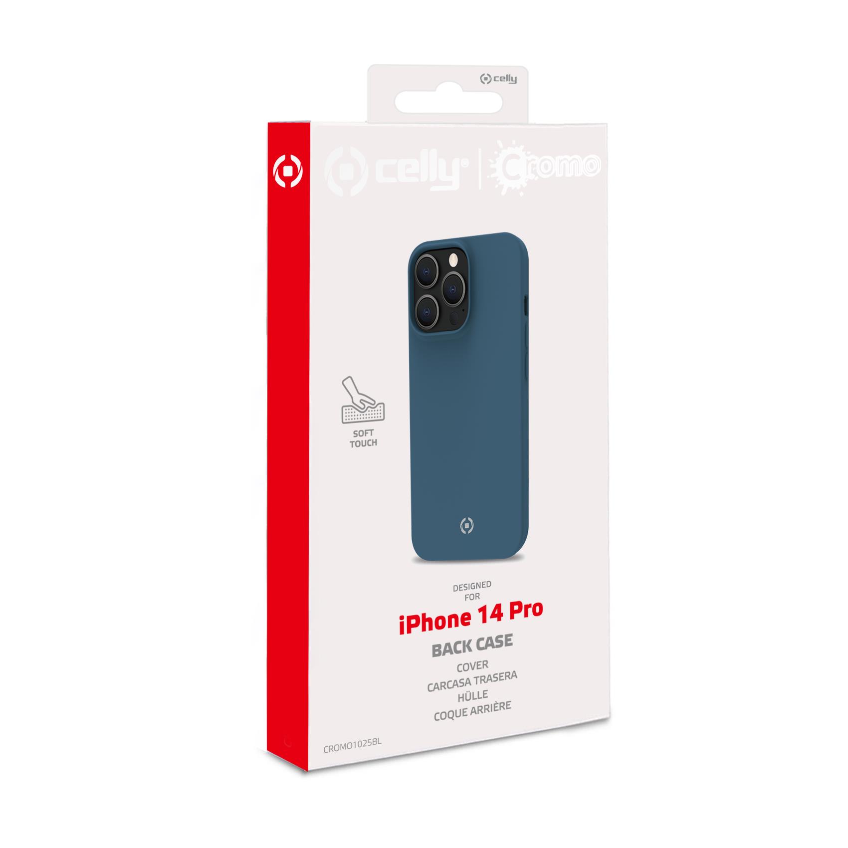 Cover Celly CROMO per Apple iPhone 14 Pro Blu TPU - immagine 5
