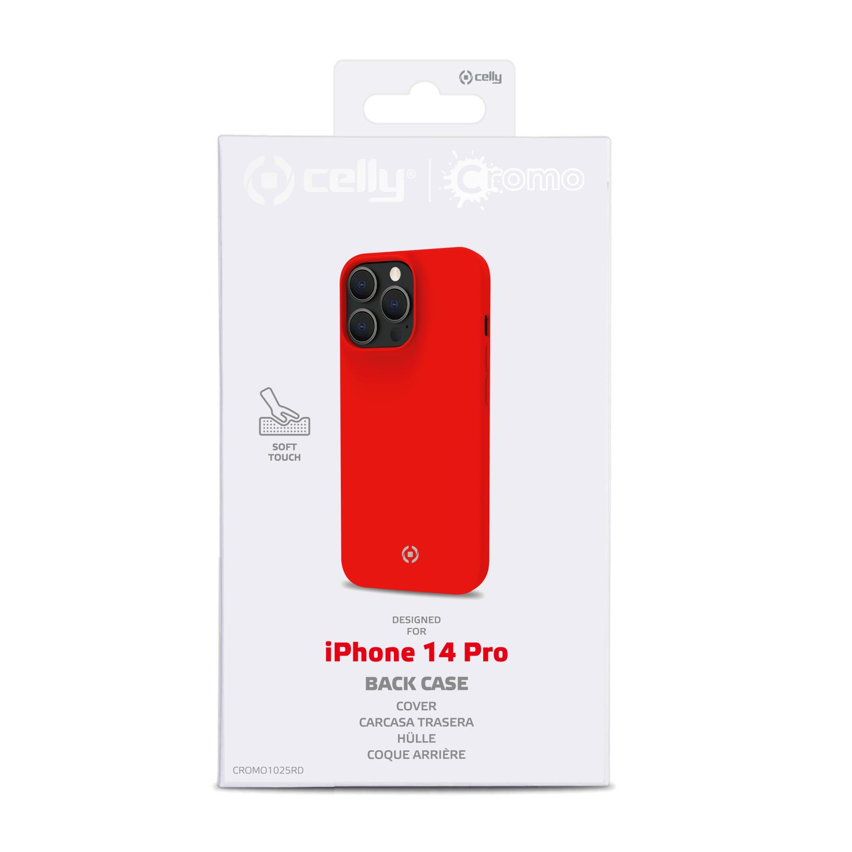 Cover Celly CROMO per iPhone 14 Pro Rosso TPU - immagine 6