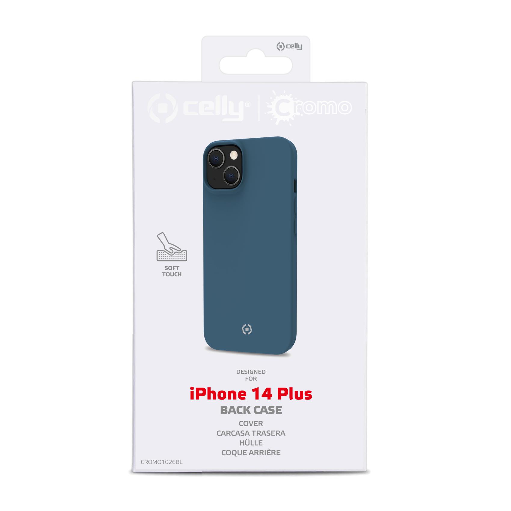 Cover Celly CROMO per Apple iPhone 14 Plus Blu TPU - immagine 6