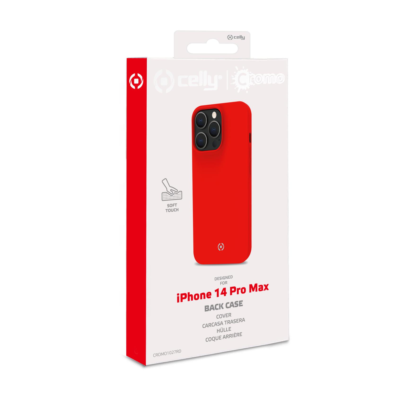Cover Celly CROMO per iPhone 14 Pro Max Rosso TPU - immagine 5