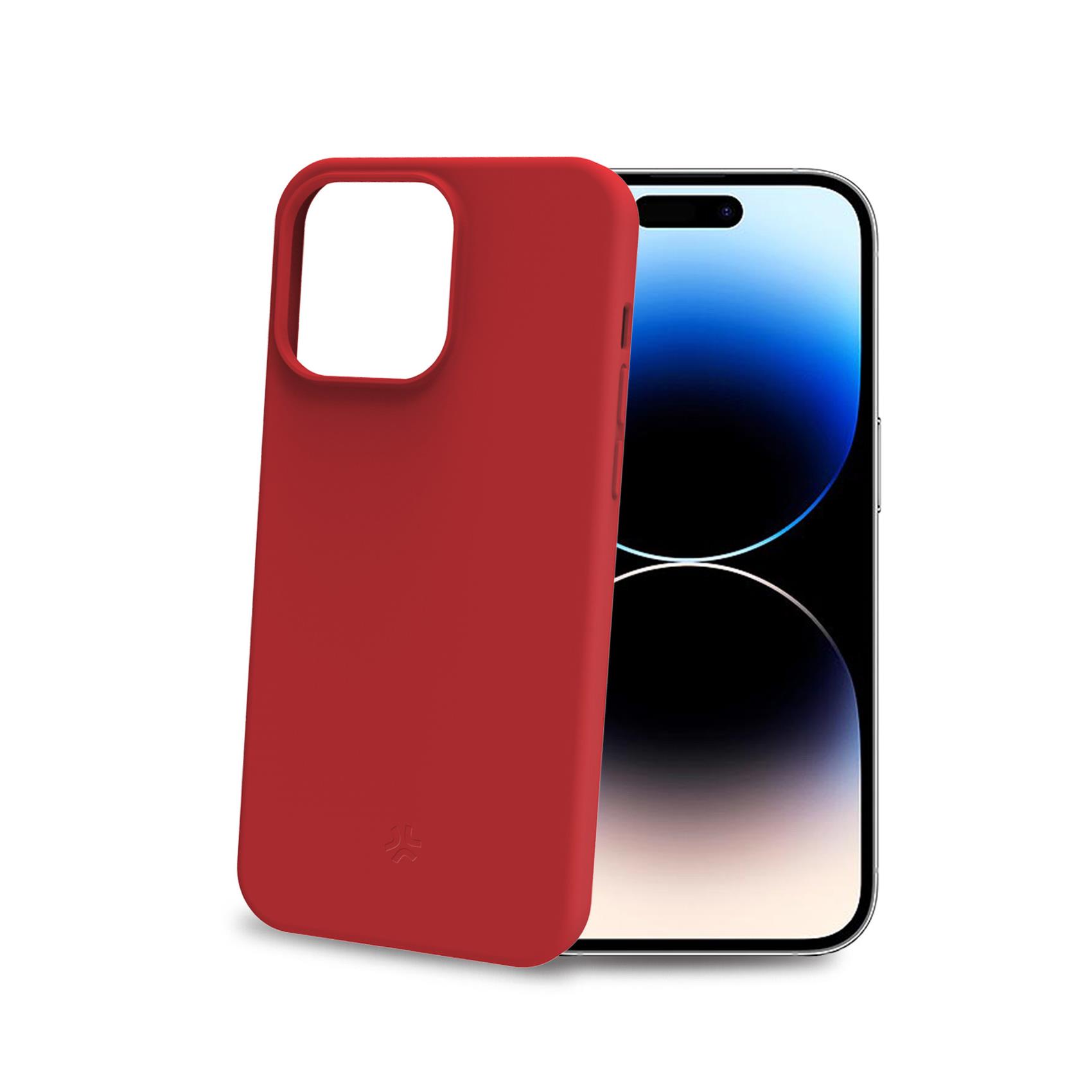 Cover iPhone 15 Pro Celly Cromo TPU Rosso - immagine 2