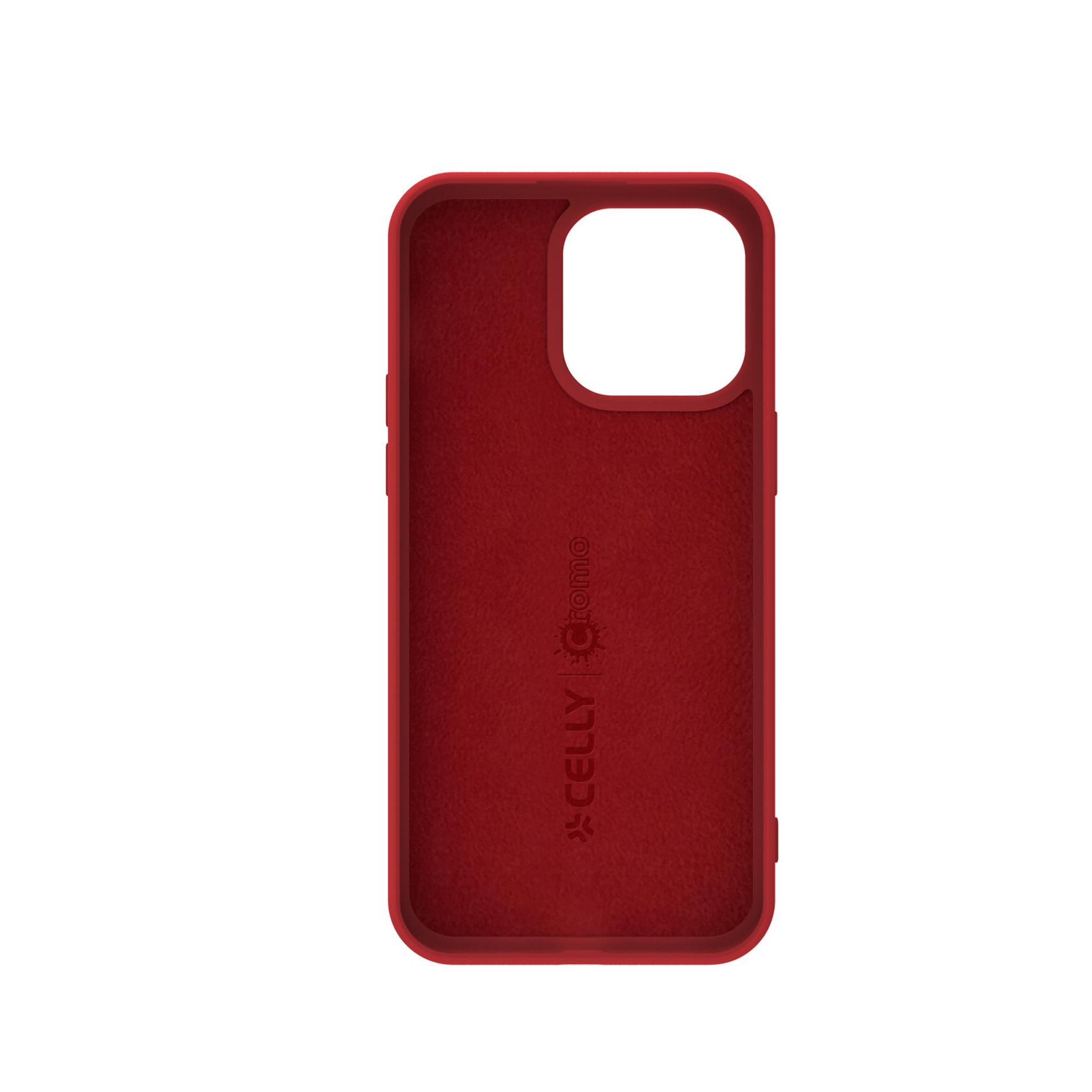 Cover iPhone 15 Pro Celly Cromo TPU Rosso - immagine 5