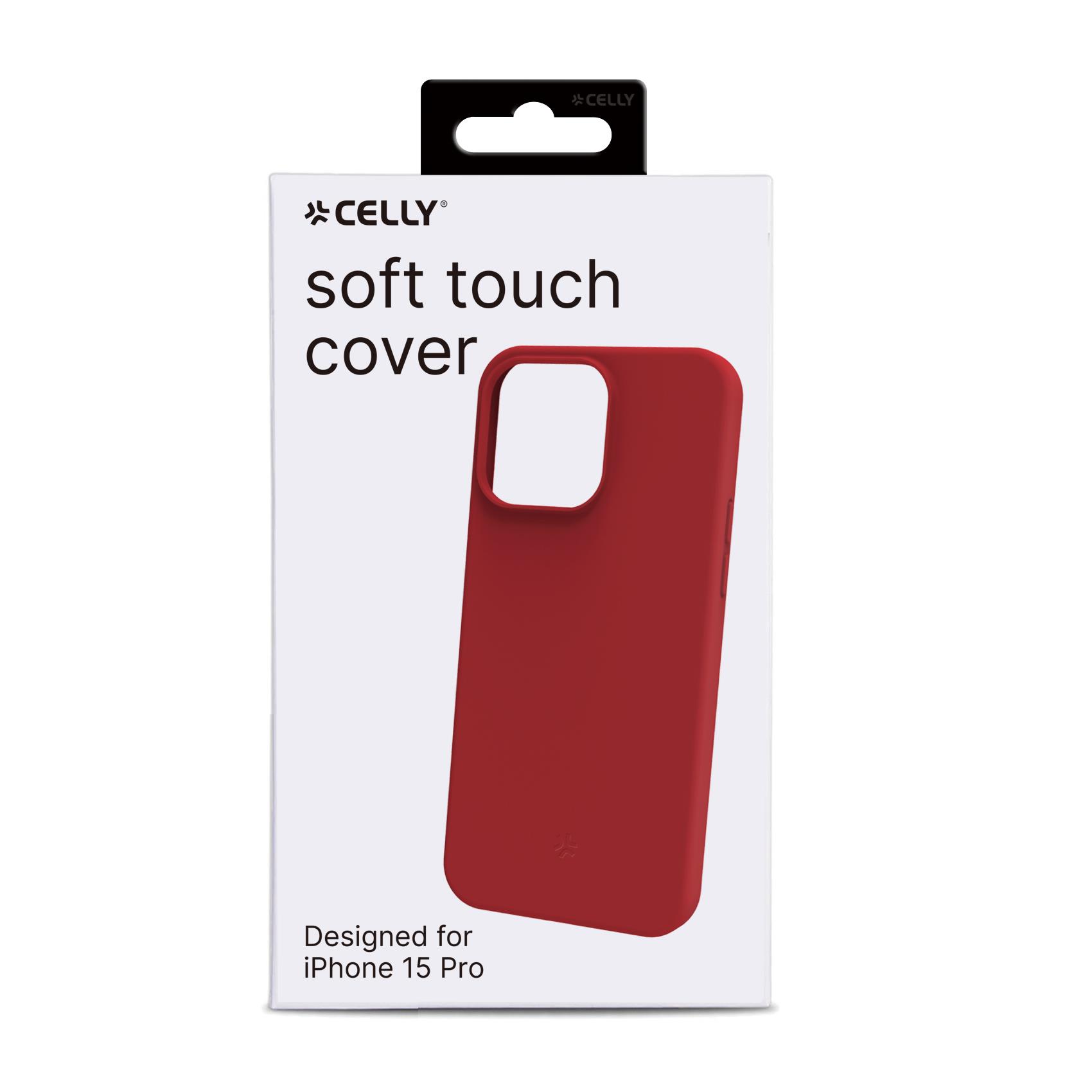Cover iPhone 15 Pro Celly Cromo TPU Rosso - immagine 7