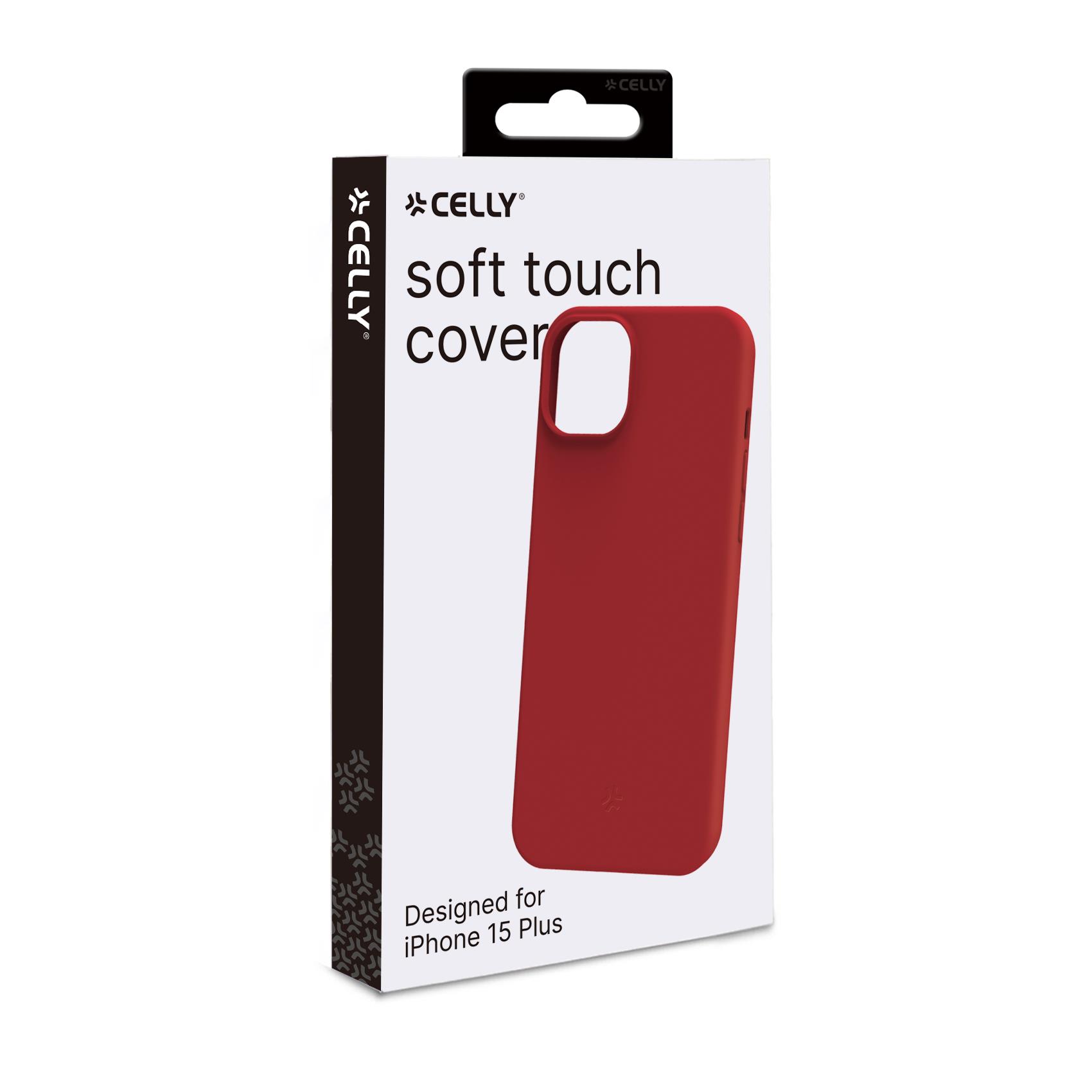 Cover iPhone 15 Plus Celly CROMO TPU Rosso - immagine 5