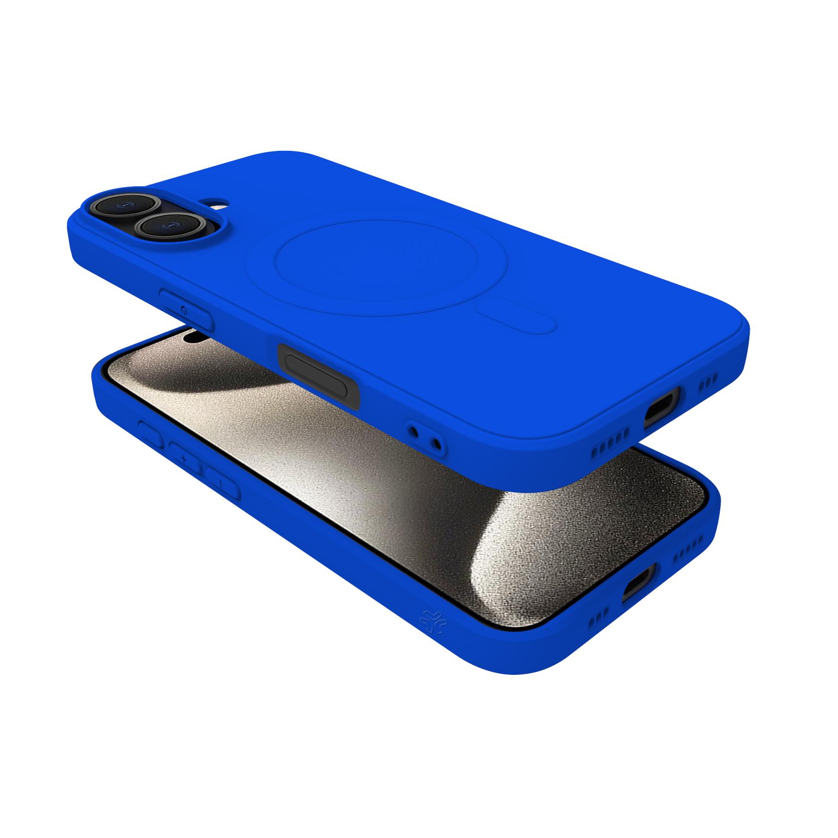 Cover Celly CROMOMAG per iPhone 16 Blu TPU - immagine 3