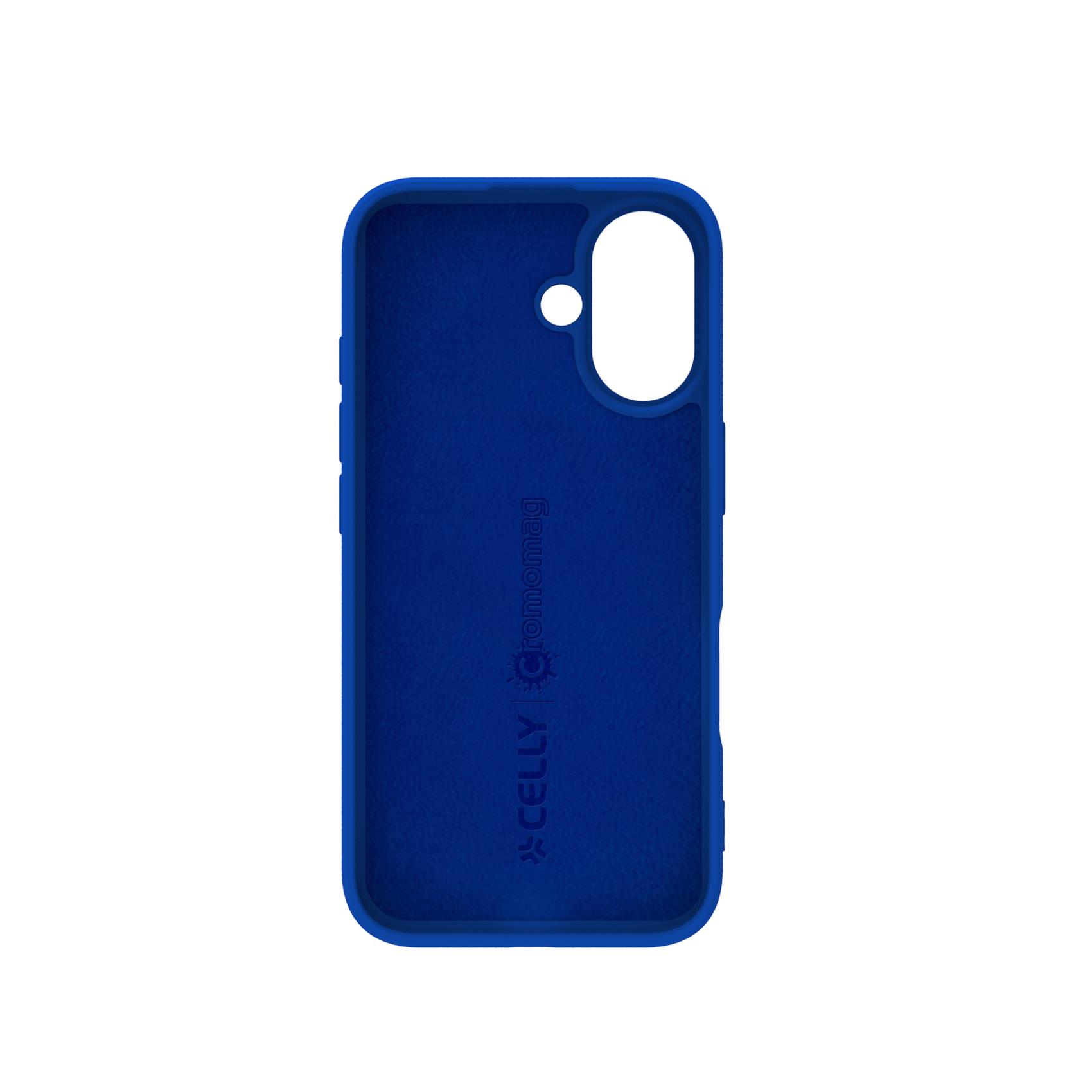 Cover Celly CROMOMAG per iPhone 16 Blu TPU - immagine 5