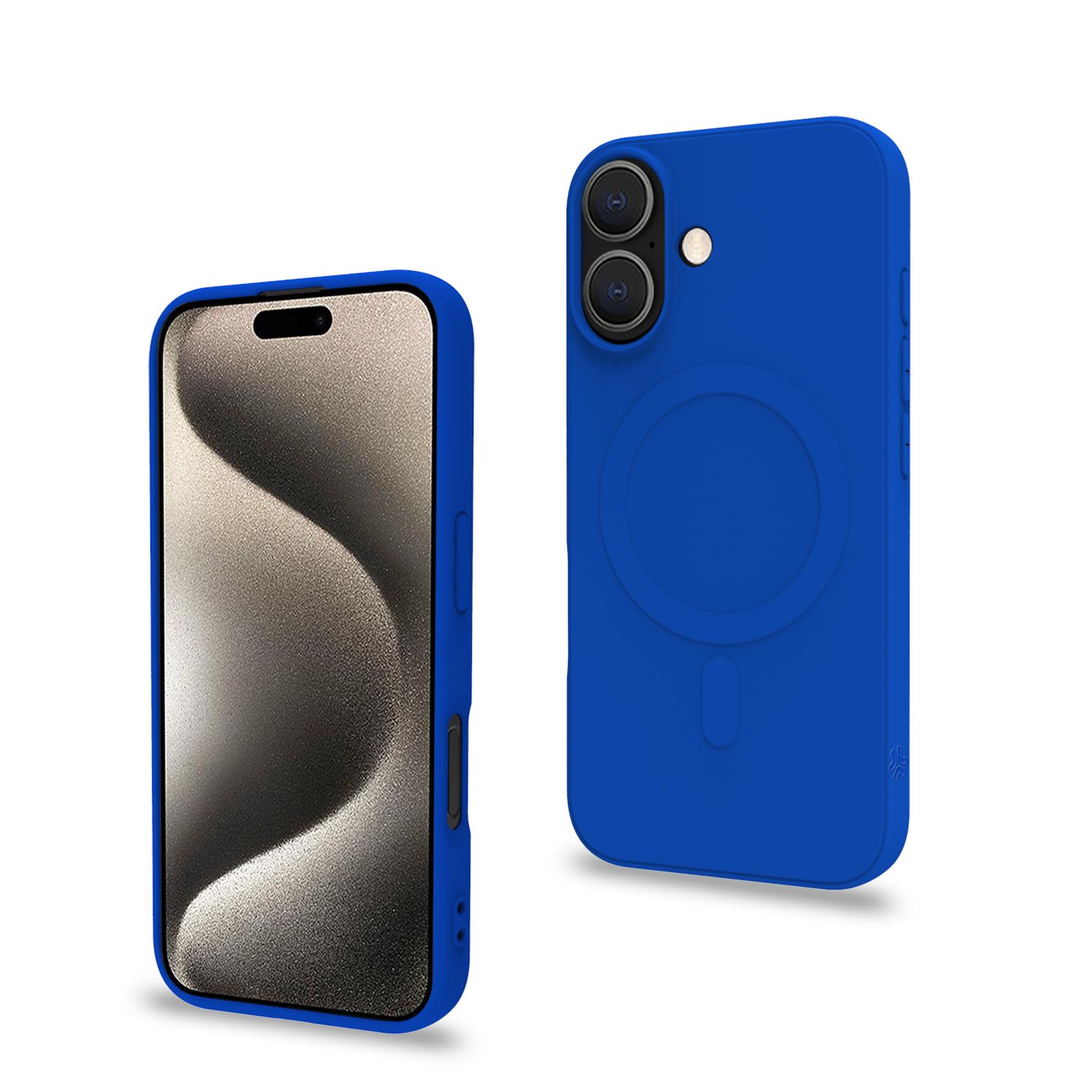 Cover Celly CROMOMAG per iPhone 16 Blu TPU - immagine 6