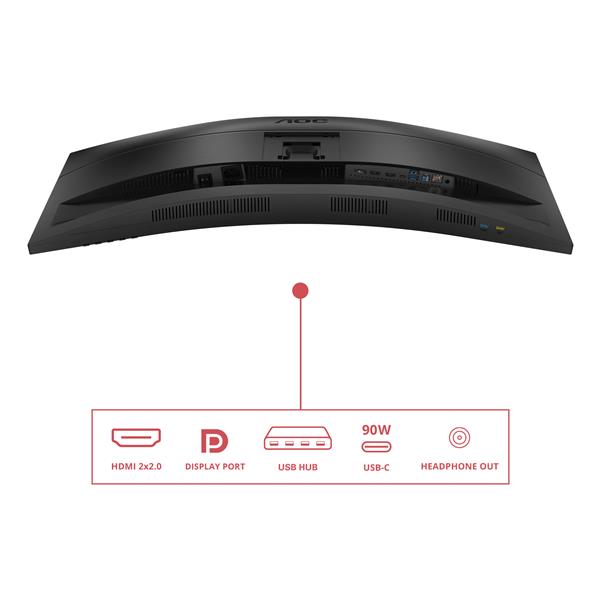 Monitor Curvo AOC CU34E4CV 34" UltraWide 3.440x1.440 VA 21:9 - immagine 17