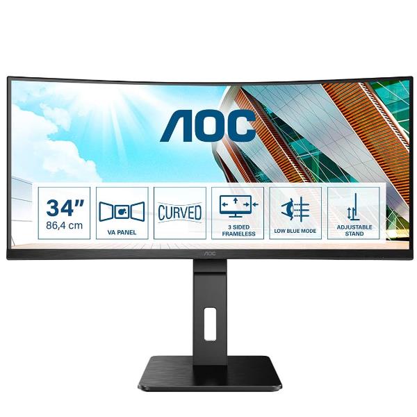 Monitor AOC CU34P2A 34 Curvo 219 3440x1440 VA - SKU: CU34P2A - Immagine 2