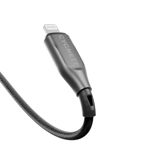 Cavo Lightning USB-C Cygnett 50cm Nylon Nero 30W - immagine 2