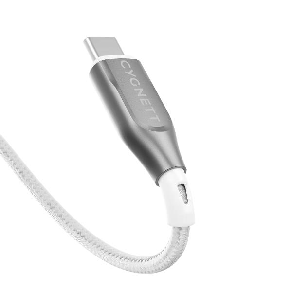 Cavo USB-C Cygnett 1 metro Bianco Nylon 5A - immagine 2
