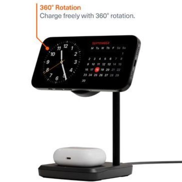 Caricabatterie Wireless Cygnett ChargeBase 2 in 1 Qi2 10W - immagine 3