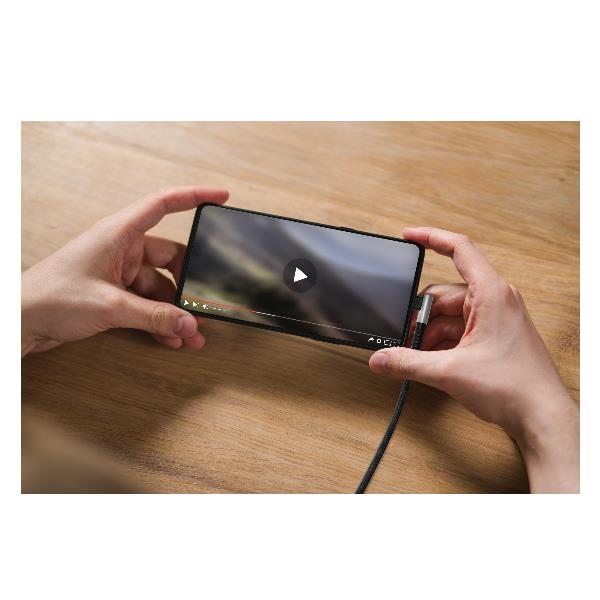 Cavo USB-C a USB-A Cygnett Corazzato Angolo Retto 1m Nero 60W - immagine 2