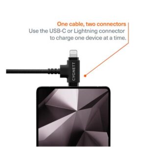 Cavo USB-C/Lightning Cygnett Unite 1m Nylon 60W
