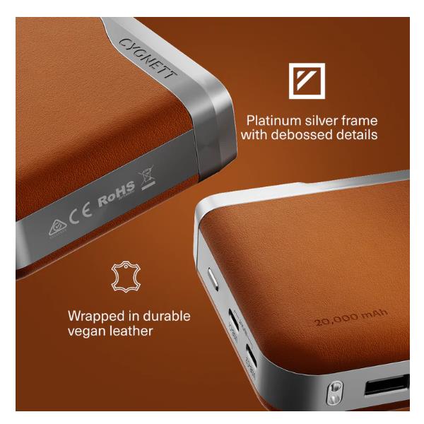Power Bank Cygnett Encore 20K 20000mAh Tan - immagine 2