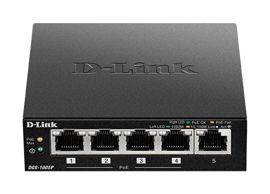 Switch D-Link DGS-1005P 5 Porte Gigabit 4 PoE - immagine 2