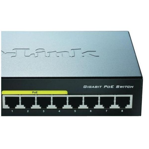 Switch D-Link DGS-1008P 8 Porte Gigabit 4 PoE - immagine 4