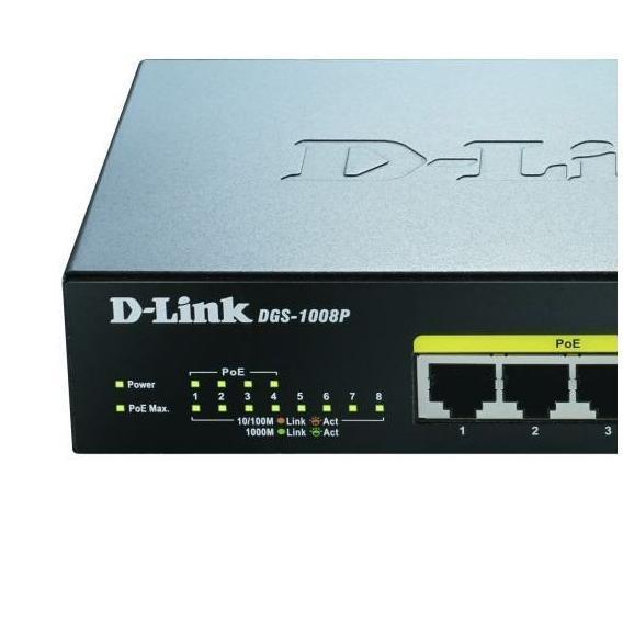 Switch D-Link DGS-1008P 8 Porte Gigabit 4 PoE - immagine 5