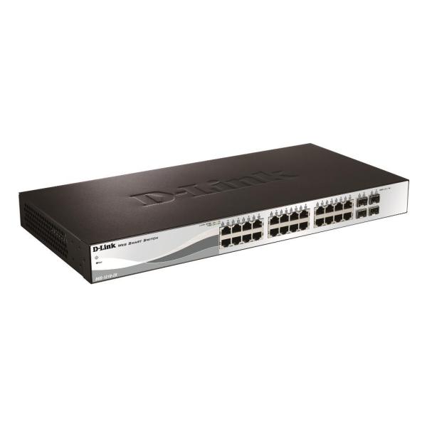Switch D-Link DGS-1210-28P/E 28 Porte Gigabit 24 PoE Smart Managed - immagine 2