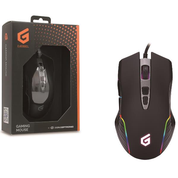 Mouse Gaming Conceptronic USB 7200 DPI 8 Tasti Programmabili Nero - immagine 3