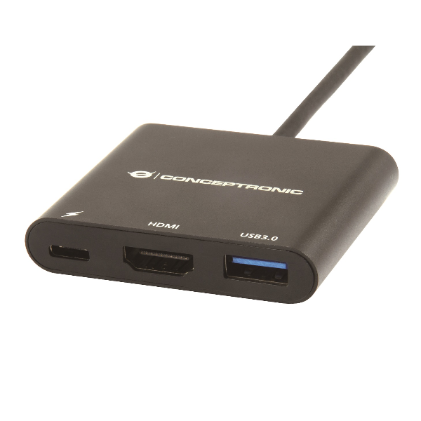 Adattatore USB-C a HDMI 3-in-1 Conceptronic Nero - immagine 3