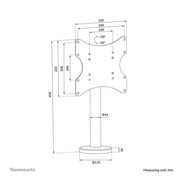 Staffa Monitor Neomounts DS42-430BL12 per Scrivania fino a 23 - SKU: DS42-430BL12 - Immagine 10