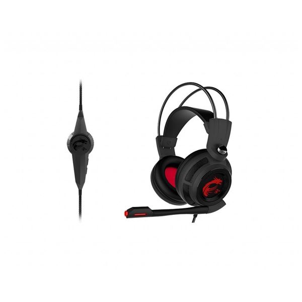 Cuffie Gaming MSI DS502 USB Noise Canceling Nero - immagine 3