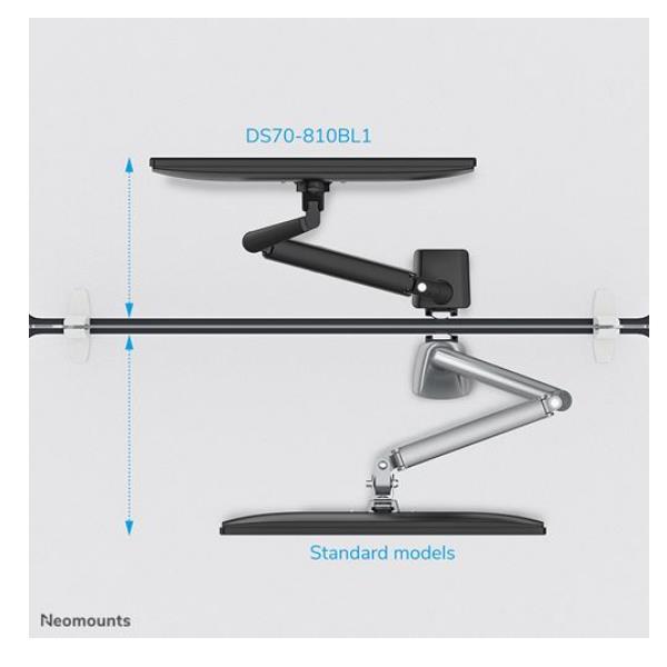 Staffa Monitor Neomounts DS70-810BL1 per Scrivania fino a 32" 9kg - immagine 4