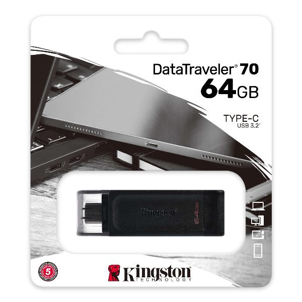 Chiavetta USB Kingston DataTraveler 70 64GB USB-C 10 Gbps - immagine 3