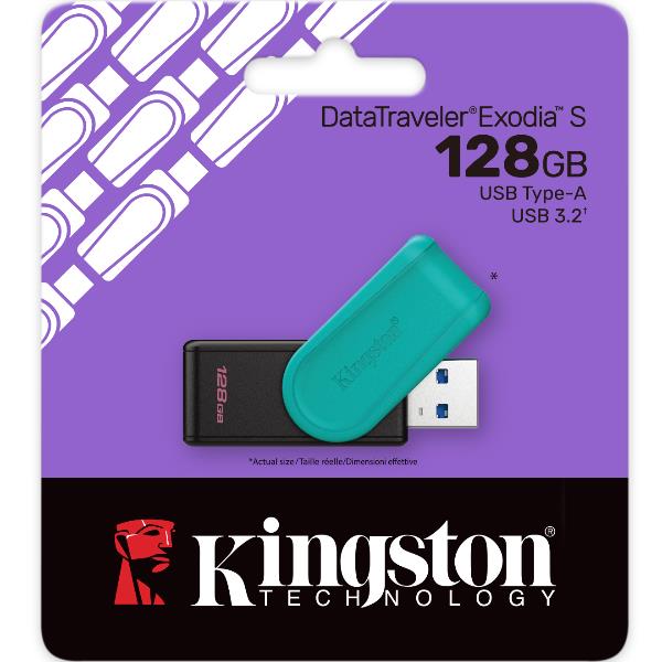 Chiavetta USB Kingston DataTraveler Exodia S 128GB USB 3.2 500MB/s - immagine 3