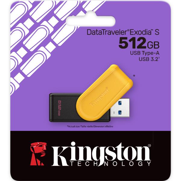 Chiavetta USB Kingston DataTraveler Exodia S 512GB USB 3.2 500MB/s - immagine 4